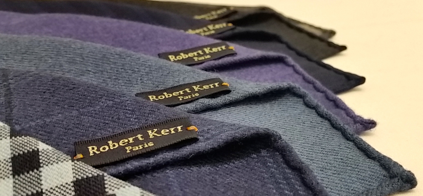 A set of hand-rolled Robert Kerr ties