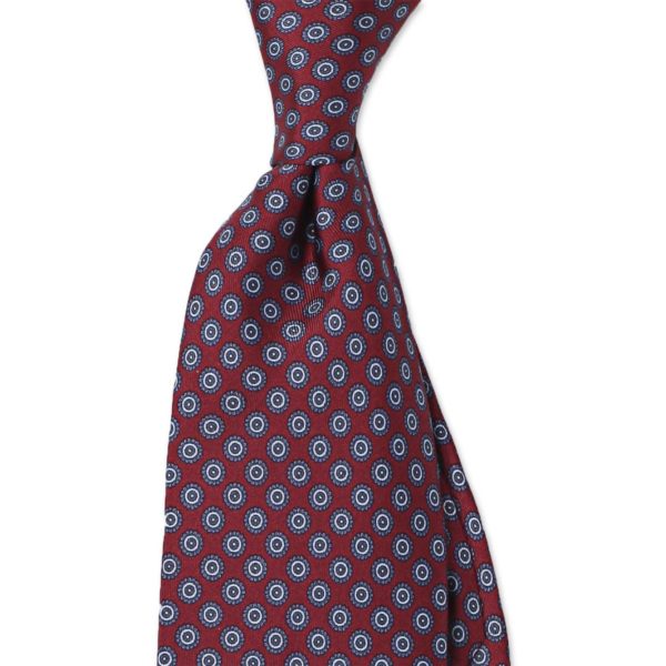 noeud bordeaux cercle gris 7 plis doublée.